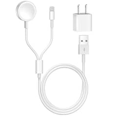 [Apple Certified] 2 in 1 iPhone and Watch Charger 6.6 FT Magnetic iWat 0