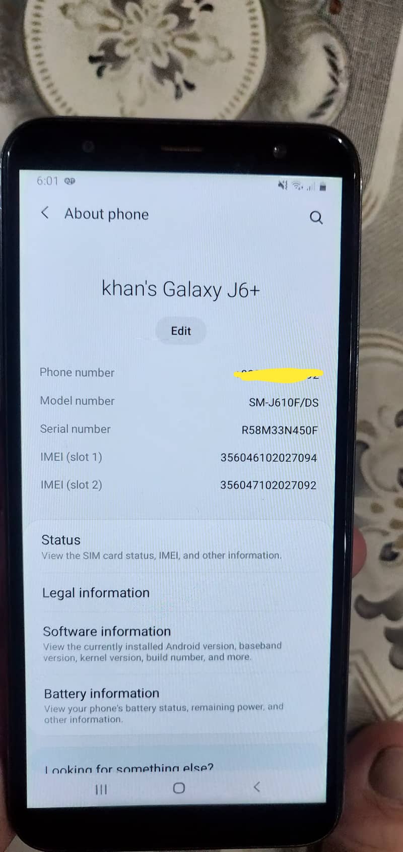 Samsung J6 Plus 4G Mobile 3GB RAM 32GB Storage urgent sell 2