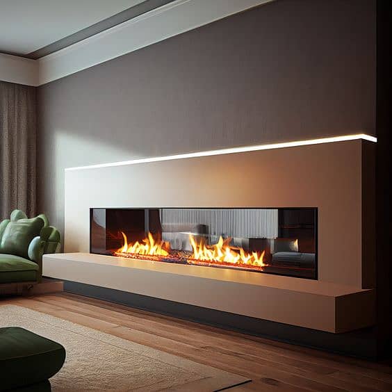 Gas fire place / marble fireplace/ media wall decore/ wall decor ideas 0