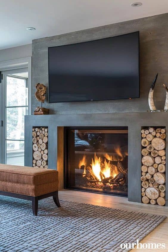 Gas fire place / marble fireplace/ media wall decore/ wall decor ideas 11