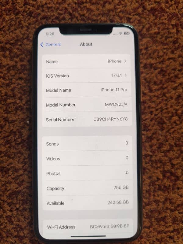 iphone 11 pro 256 gb PTA approved 3