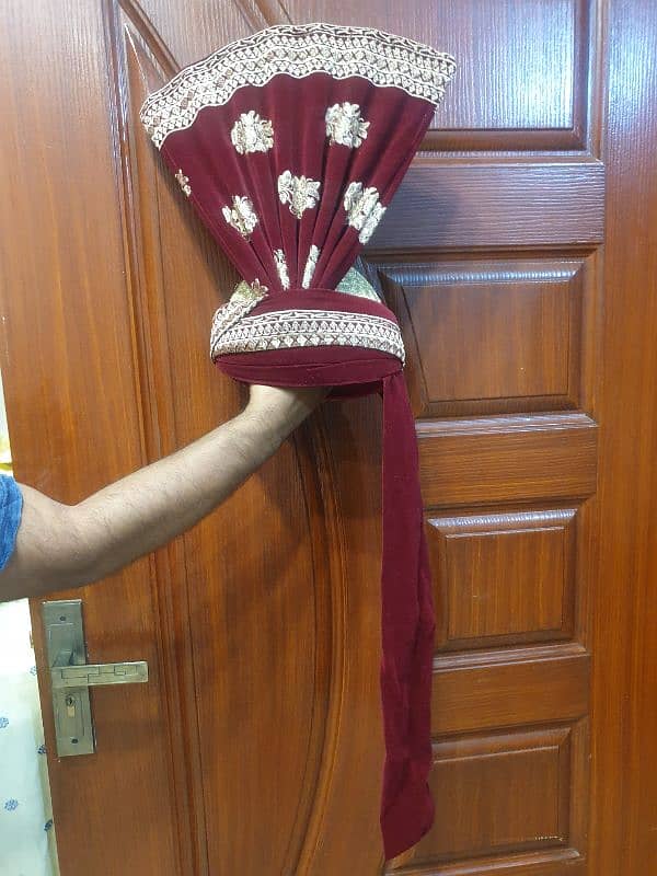 Sherwani with Kulla Khussa Mala and Shawl 3