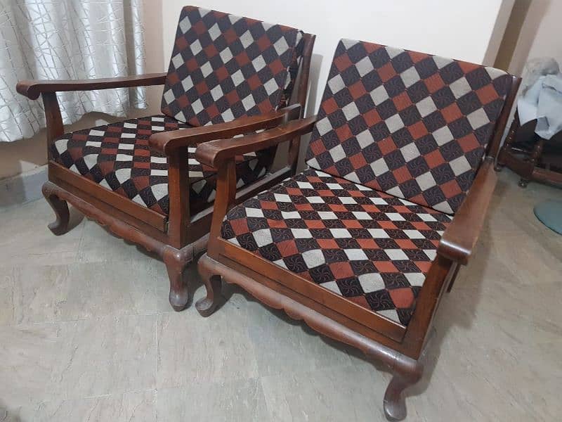 Pure Diyar Wood TWO Single Seat Sofas 3