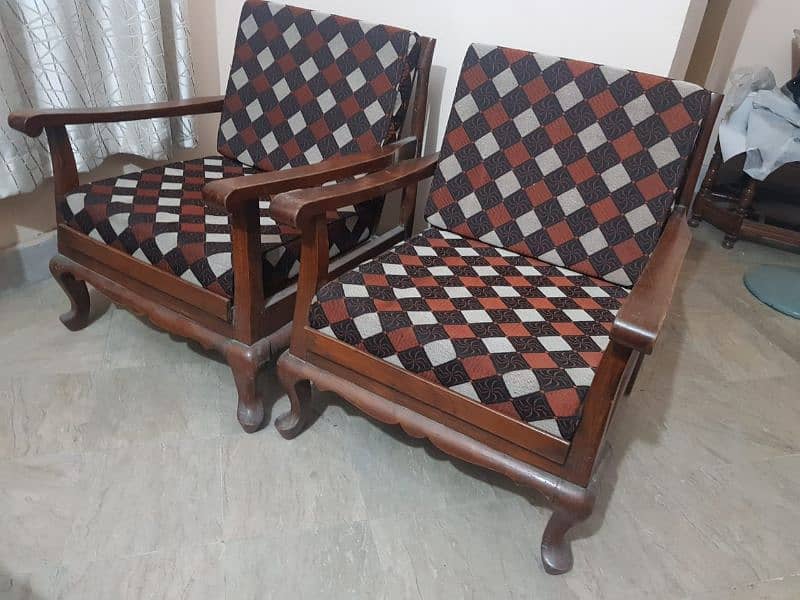 Pure Diyar Wood TWO Single Seat Sofas 4