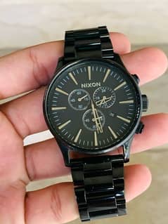 Nixon Sentry Chronograph All Black A386-001 Original Watch 9/10