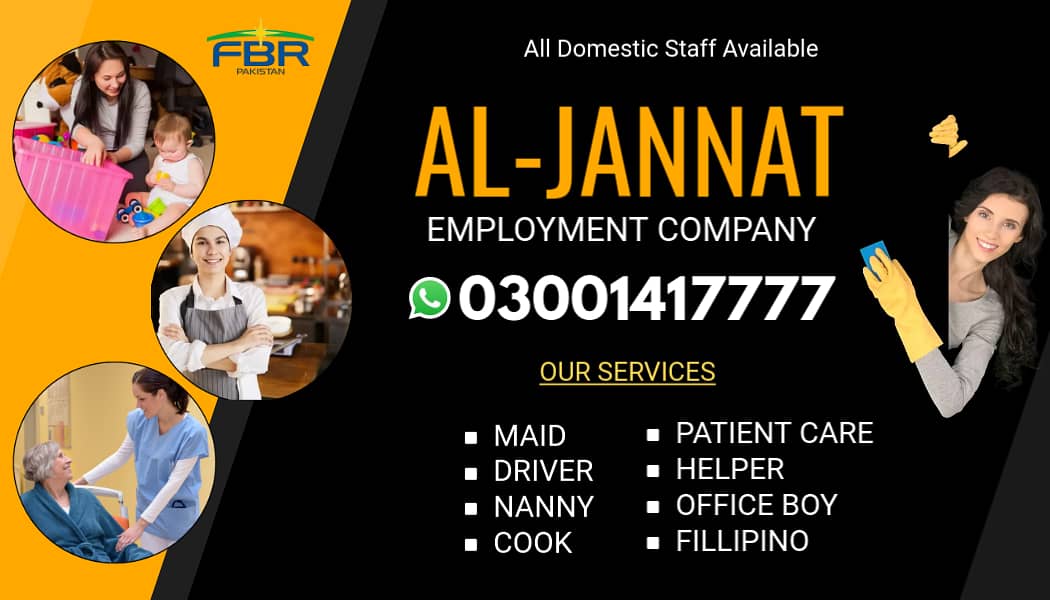 Maid, House Maids, Cook, Nurse, Driver, Patient Care, Domestic staff 0