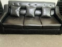 Leather sofa set (6 seater)