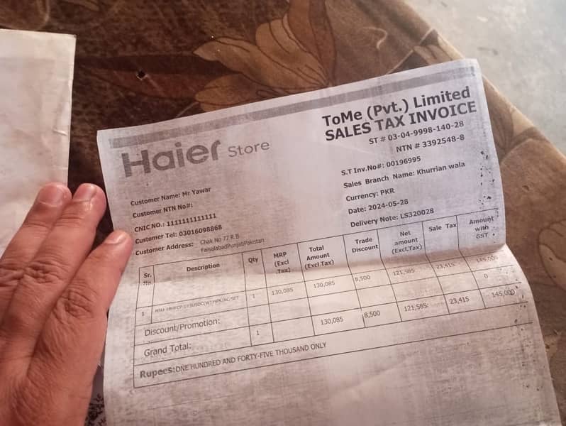 Haier DC Inverter 1.5 ton 2024 Model 2