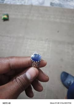 original original stone Neelam Chandi ring