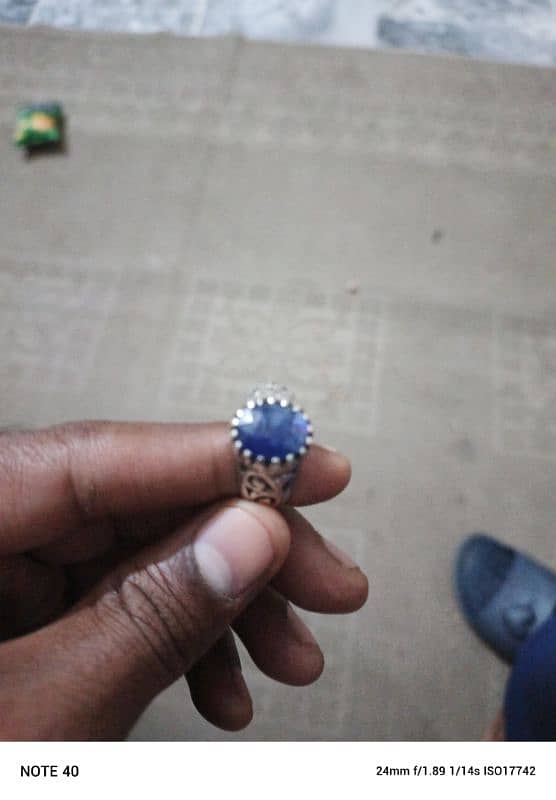 original original stone Neelam Chandi ring 0