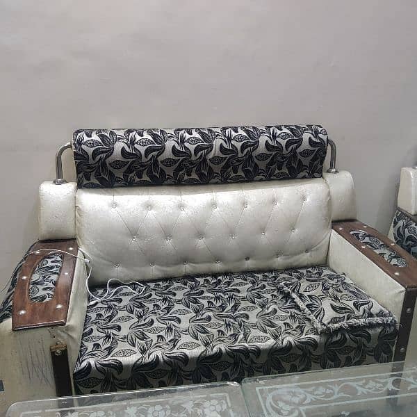 sofa set for sale black and silver color 2