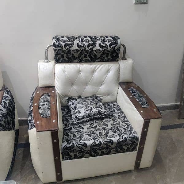 sofa set for sale black and silver color 3