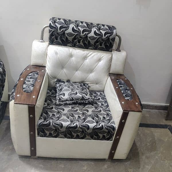 sofa set for sale black and silver color 4