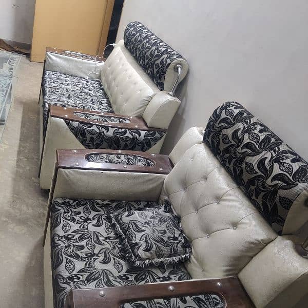 sofa set for sale black and silver color 5