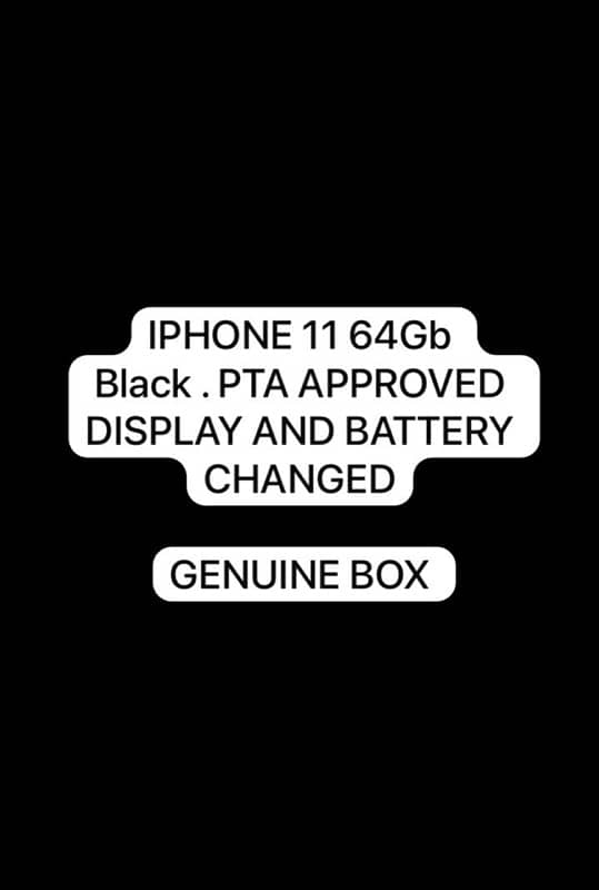 Iphone 11 64 GB BLACK PTA APPROVE 2