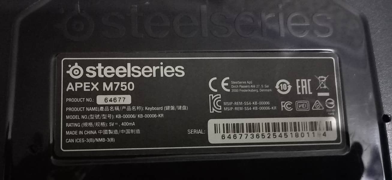 Gaming Mechanical Keyboard SteelSeries Apex M750 (Red Switches) 6