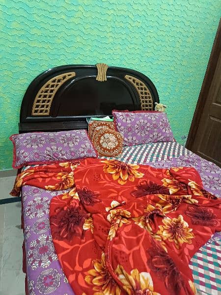 1 Double Bed alongwith mattress with 2 side Tables 1