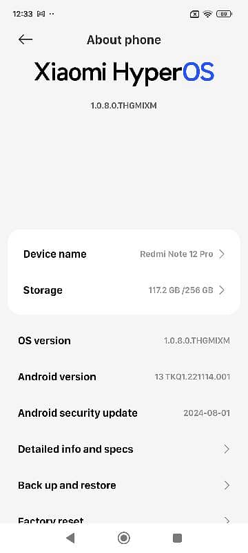 Urgent sell - Xiaomi Redmi Note 12 Pro with Box and Warranty 10