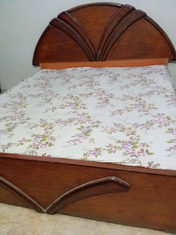 double bed with mattress for urgent sale 0