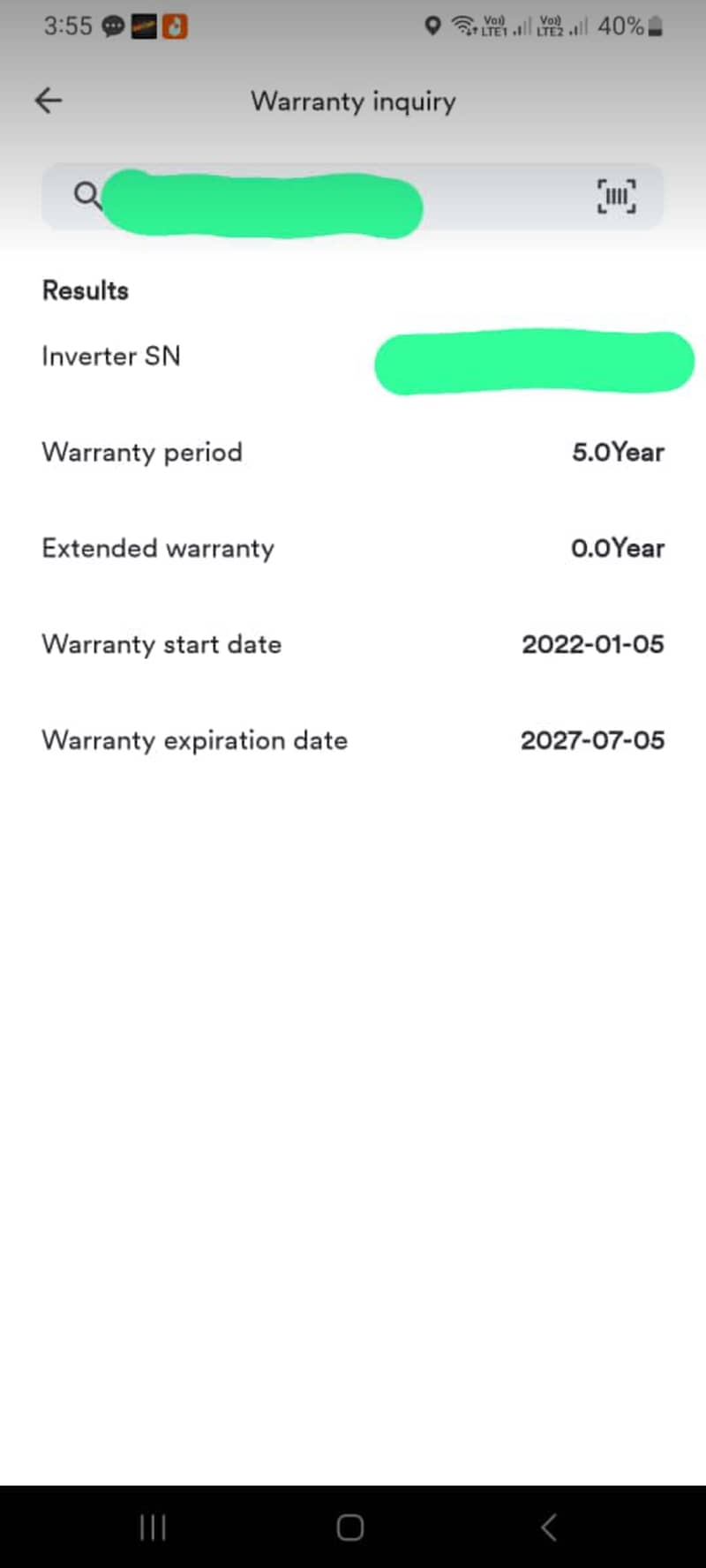 KNOX 5KW ON GRID INVERTER WITH 3.6 YEAR'S WARRANTY, 10/10 CONDITION. 1