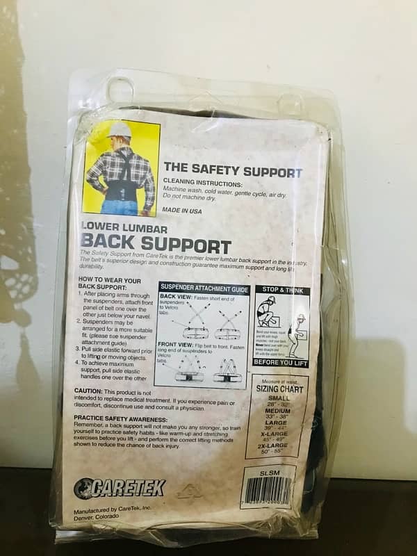 brand new caretek 100% original lower lumber back spine support belt 2