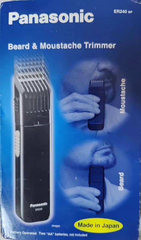 PANASONIC ER-240 BEARD AND MOUSTACHE TRIMMER UNUSED BOX PACKED 2