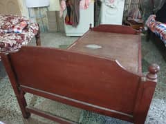 Single Wooden Bed - Condition 8/10, Available in 5000/- Only