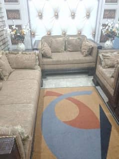 7 seater sofa set with curtain available for sale