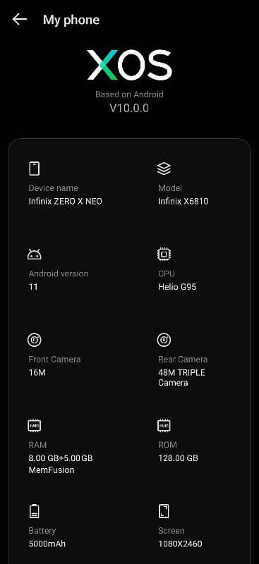 Infinix Zero X Neo 8/128 4