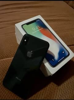 iPhone x 64GB PTA btry with box  btry health 65% wt'sp  03217301906