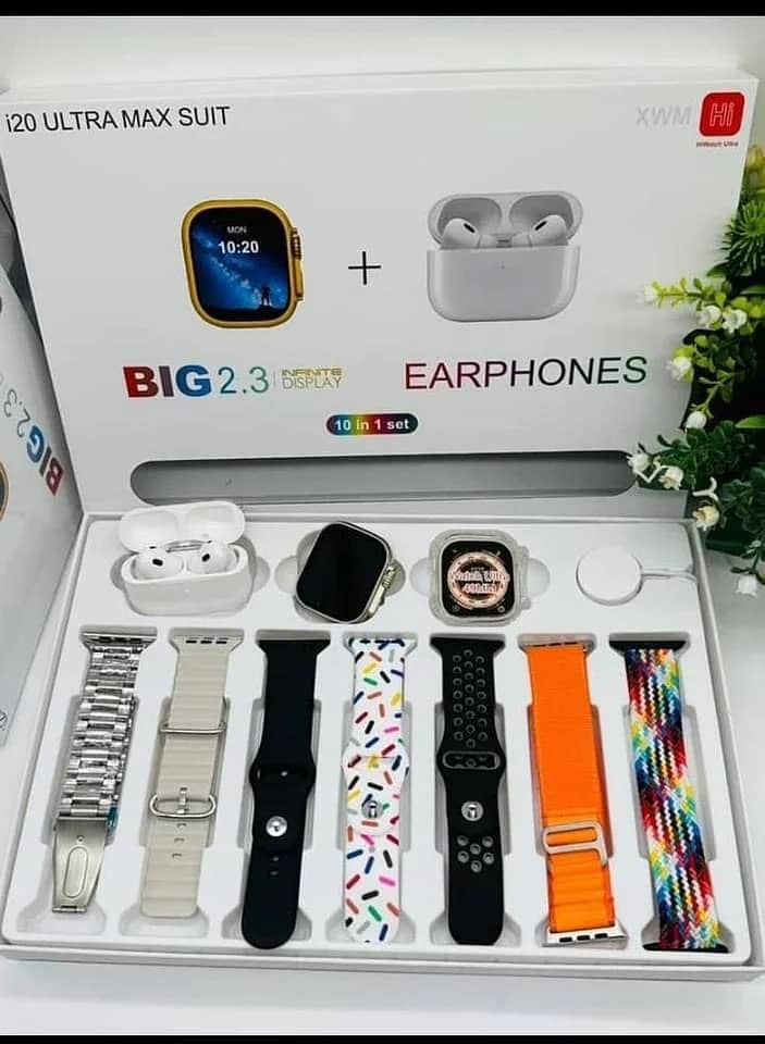 Smartwatch with free airbuds pro 0