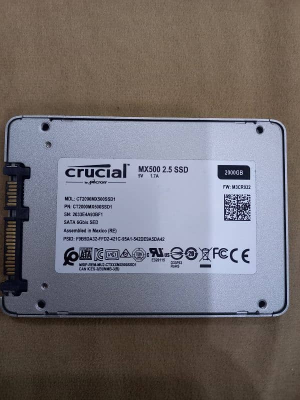 CRUCIAL MX500 2TB SSD Drive 1