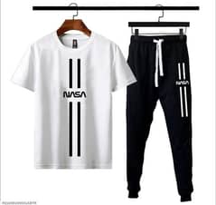 2 Pcs Men's Cotton Printed Track Suit