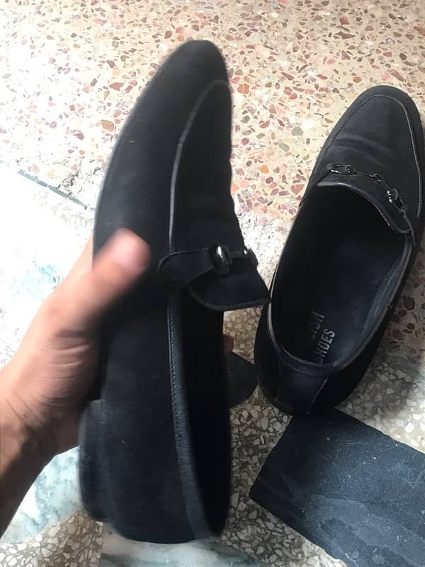 JET BLACK VELVET PAIR OF SHOES(ENGLISH SHOES) 2