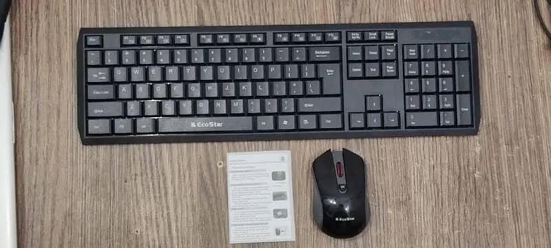 Eco Star Wireless Keyboard Mouse Combo - Premium Design NEW 2.4GHz 1