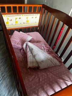 Wooden baby cot