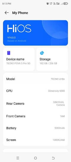 Tecno Pova 5 pro 5g 0