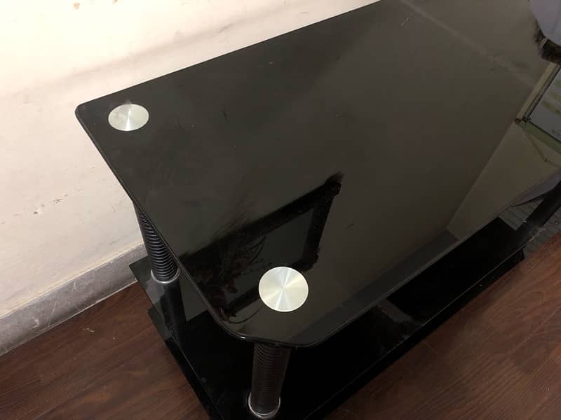 Glass TV stand 10/10 great condition 1