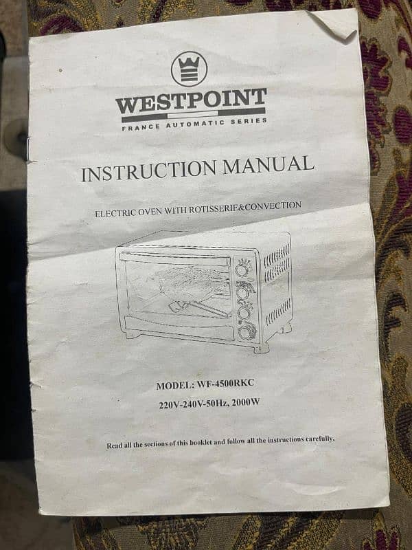 Westpoint Baking oven/ Barbque Grill Oven 1