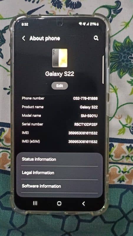 Samsung s22 cp. @id. 128 gb 4