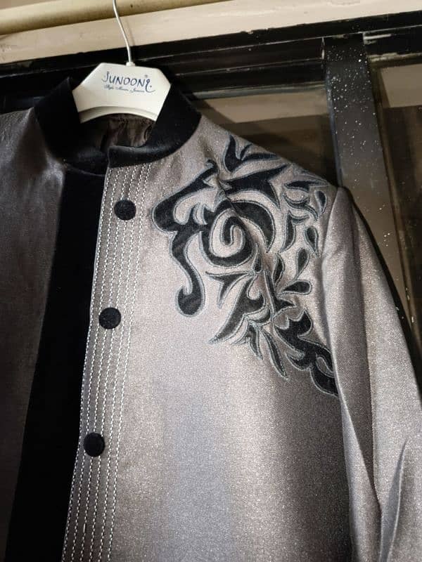 Party Wear Sherwani with Fit Pajama 2