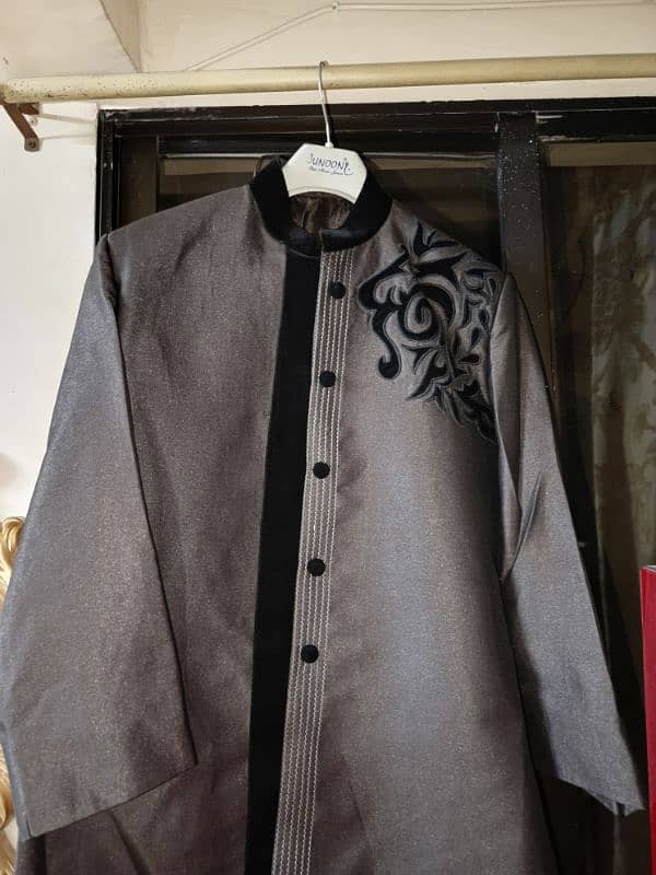 Party Wear Sherwani with Fit Pajama 3