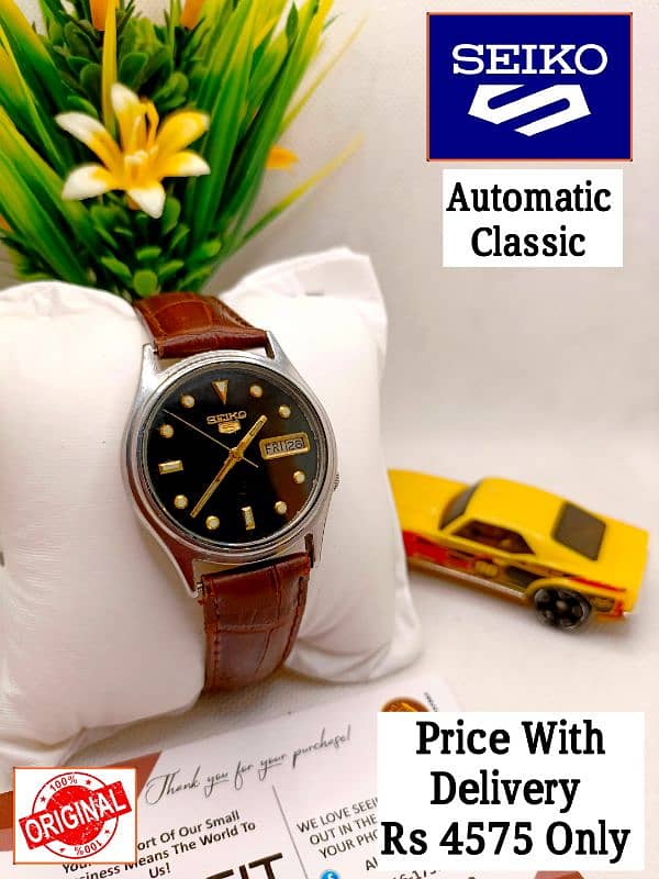 SEIKO 5 CITIZENS ORIENT AUTOMATIC MEN WRIST WATCH 03161737353 11