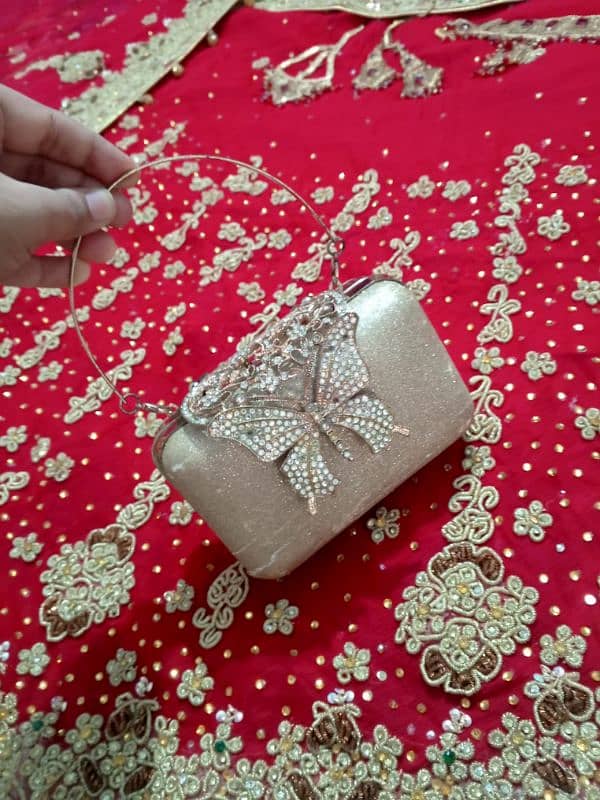 Barat lehnga with beautiful purse and some jewellery also 1