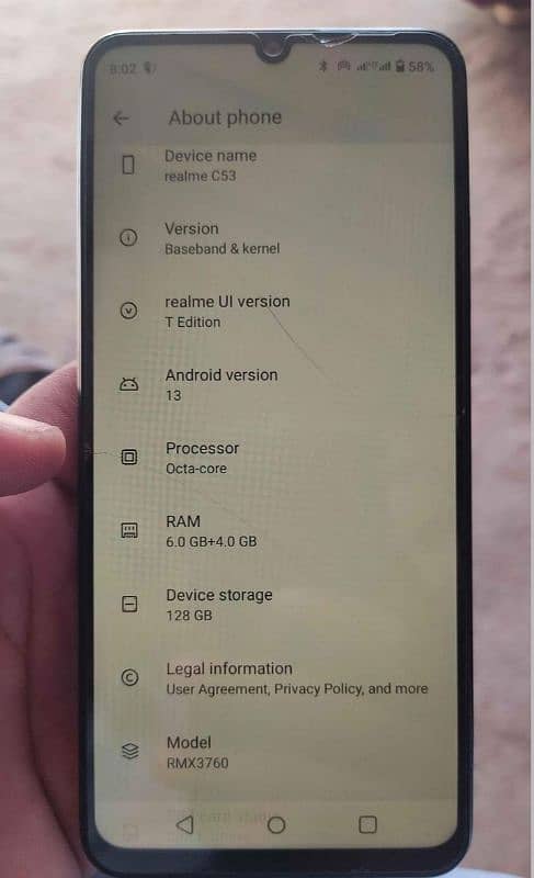 realme c53 6/128 with complete box 10/10 condition 0