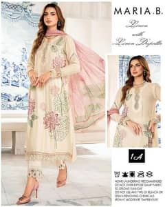 3 pcs women unstitched linen digital printed suit 0