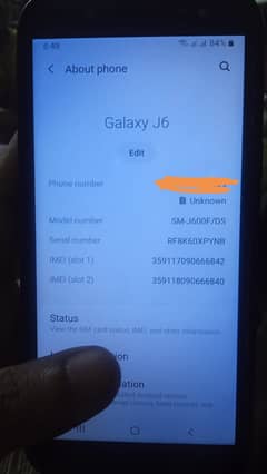 Samsung j6 3/32 pta appeoved