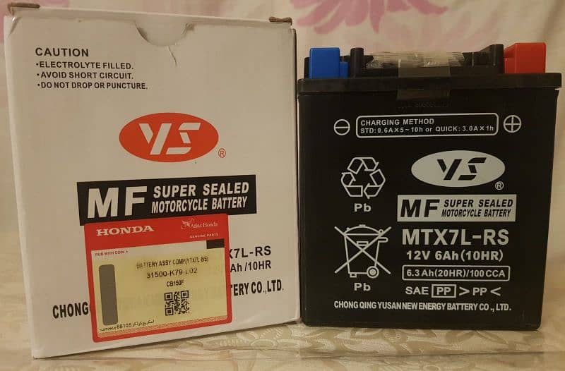 Honda CB 150F (unopened) ORIGINAL battery short in market 0