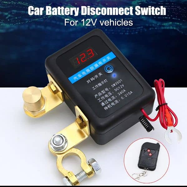 Remote Car Battery Disconnect Switch 12V 240A Kill Switch Automa 8