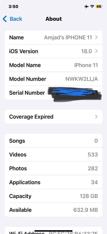 IPHONE 11 128GB JV 6